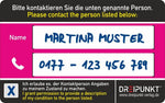Notfallkarte (Rückseite)
