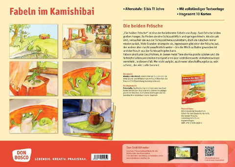 Die beiden Frösche. Eine Fabel von Äsop. Kamishibai Bildkartenset.