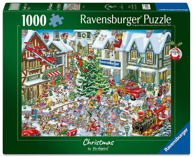 Weihnachtspuzzle 1000 Teile - Wimmelbild Weihnachten von Ray Nicholson