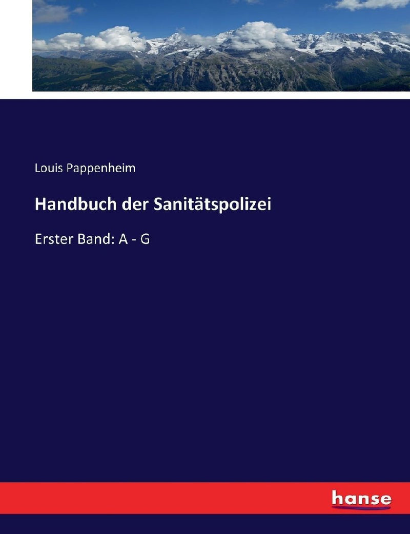 Handbuch der Sanitätspolizei