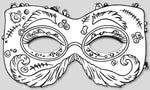 Gruselmasken zum Ausmalen
