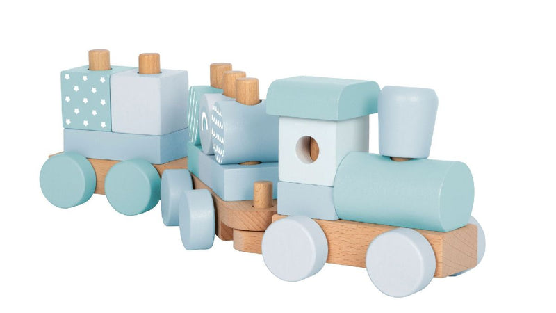 Holzzug blau