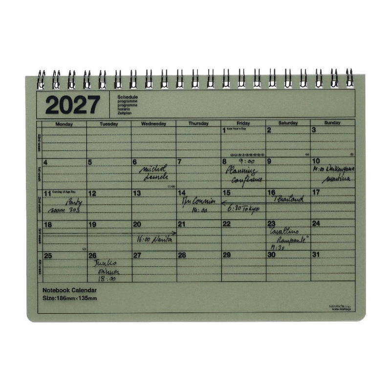 MARK'S 2027 Notebook Calendar S // Khaki