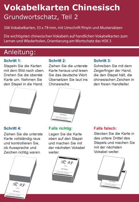 Vokabelkarten Chinesisch Grundwortschatz 02