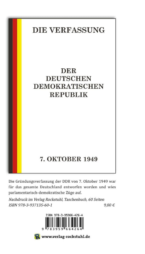 Erstes GRUNDGESETZ für die Bundesrepublik Deutschland vom 23. Mai 1949