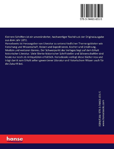 Kleinere Schriften