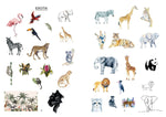Bullet Journal Stickerbuch - Tiere: 600 Tiere aus aller Welt - von süß bis exotisch (Innenansicht)