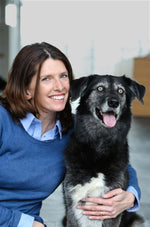 Entspannt mit Hund (Autorenfoto)