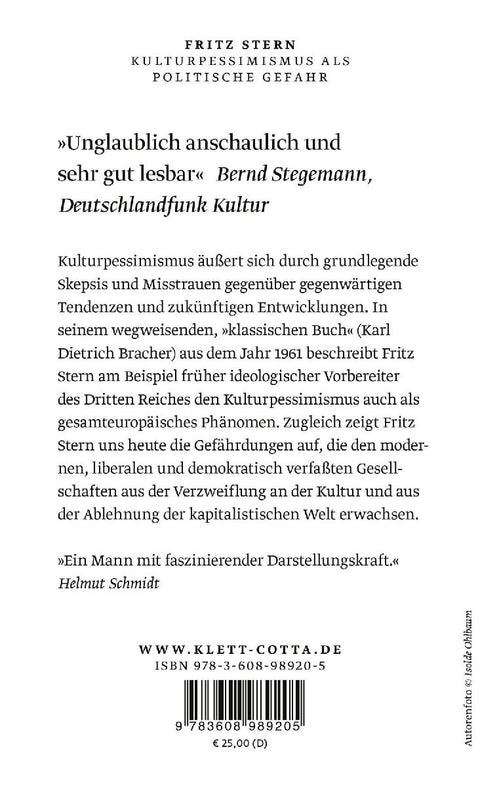 Kulturpessimismus als Politische Gefahr