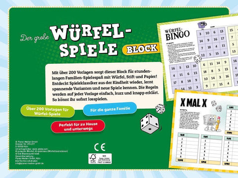 Der große Würfelspiele-Block