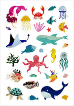 Glanz-Sticker - Unterwasserwelt
