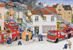Bei der Feuerwehr. Puzzle 2 x 24 Teile (Innenansicht)