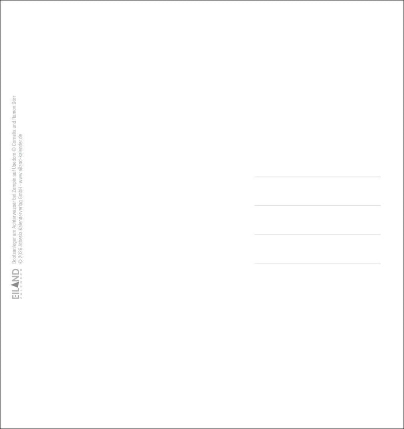 Ostseeküste Postkartenkalender 2027 - Wind und Wellen - Sand und Meer (Rückseite)