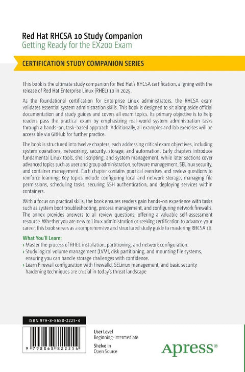Red Hat RHCSA 10 Study Companion