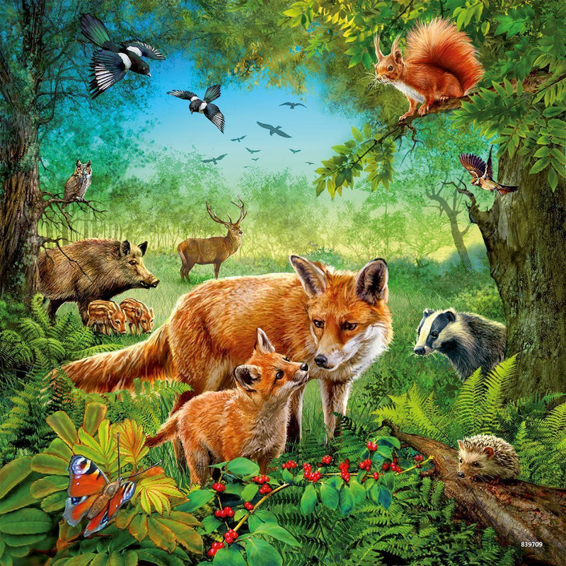 Tiere der Erde Puzzle 3 x 49 Teile (Innenansicht)