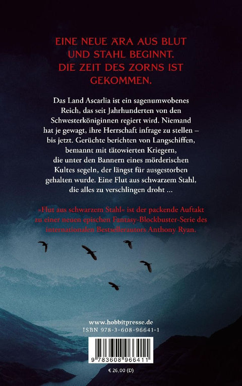 Flut aus schwarzem Stahl