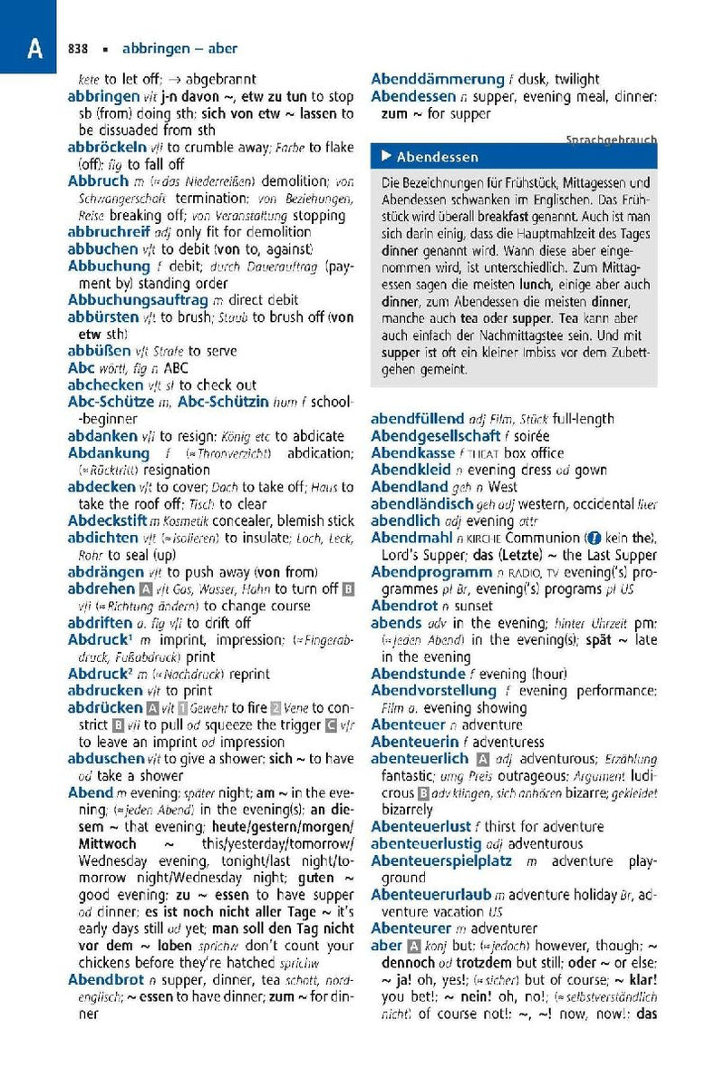 Langenscheidt Großes Schulwörterbuch Plus Englisch (Innenansicht)