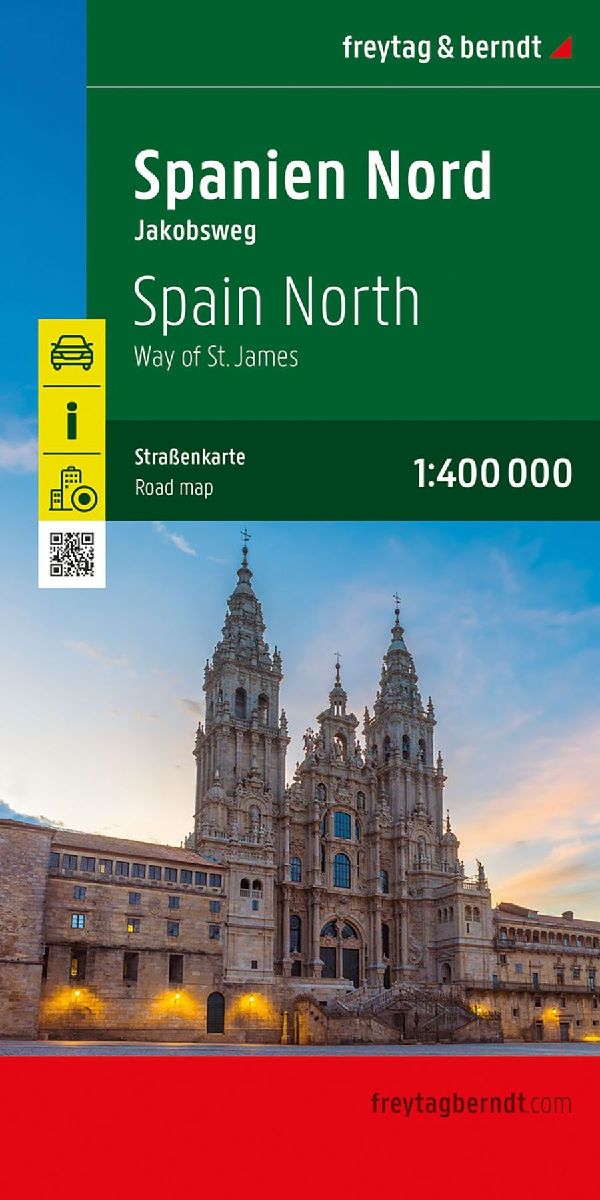 Spanien Nord - Jakobsweg, Straßenkarte 1:400.000, freytag & berndt