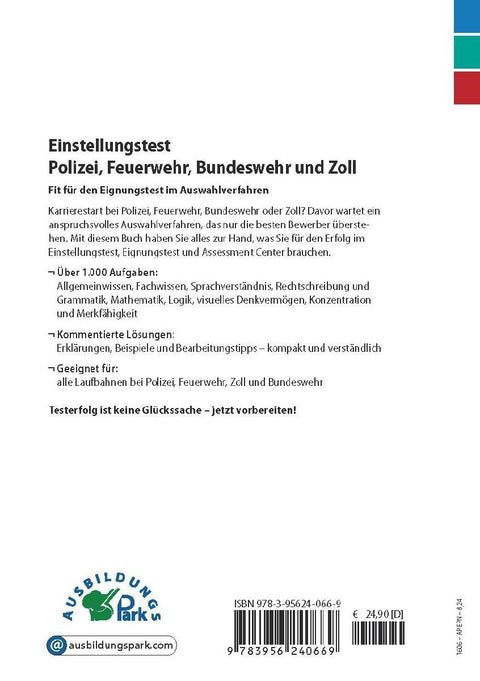 Einstellungstest Polizei, Feuerwehr, Bundeswehr und Zoll