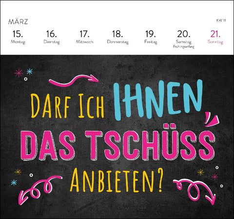 Postkartenkalender 2027: Falls mich jemand sucht: Ich bin im Eimer