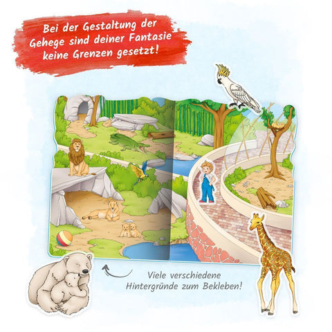 Trötsch Stickerbuch Mein Stickerhaus Zootiere