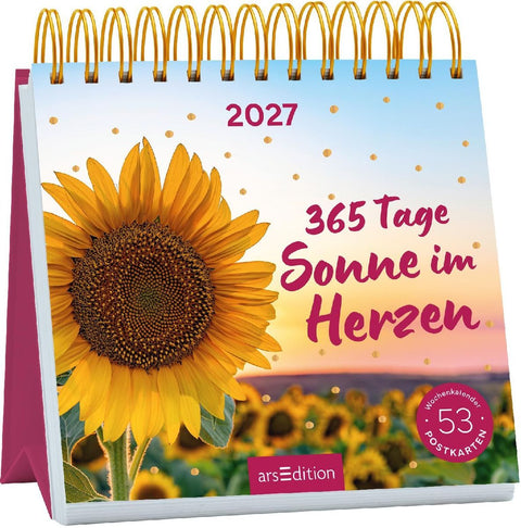 Postkartenkalender 365 Tage Sonne im Herzen 2027