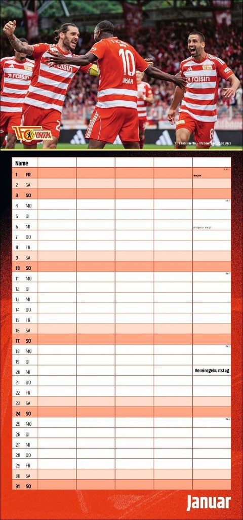 1. FC Union Berlin Familienplaner 2027