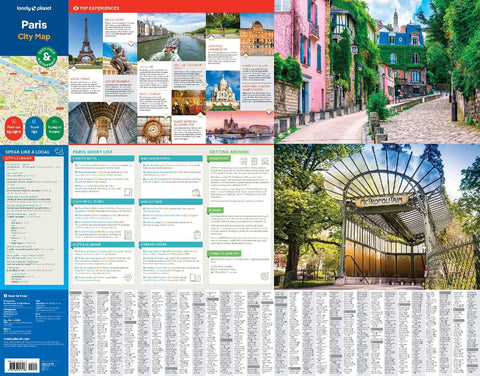 Lonely Planet Paris City Map