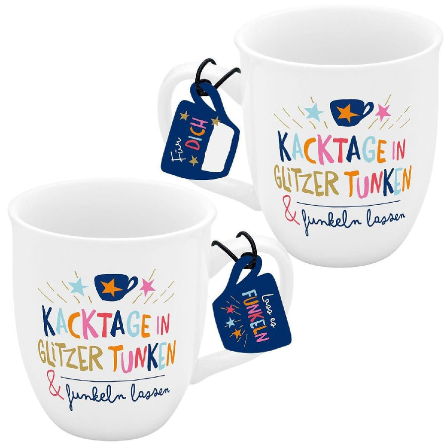 Espressotasse "Kacktage in Glitzer tunken & funkeln lassen"