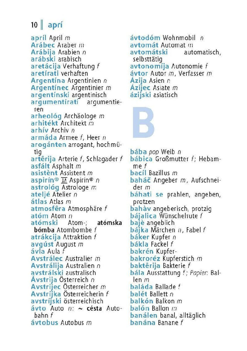Langenscheidt Universal-Wörterbuch Slowenisch (Innenansicht)