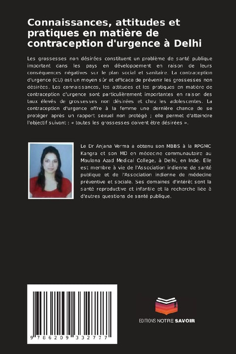 Connaissances, attitudes et pratiques en matière de contraception d'urgence à Delhi