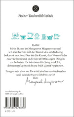 Frau Magnussons Kunst, die letzten Dinge des Lebens zu ordnen (Rückseite)