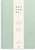 Burde Notizbuch Textil grün liniert A4