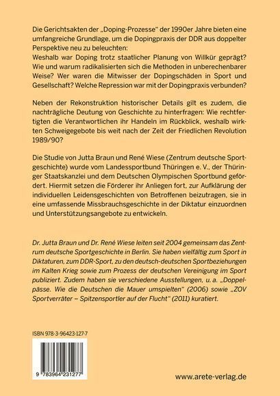 Sportgeschichte vor Gericht (Rückseite)