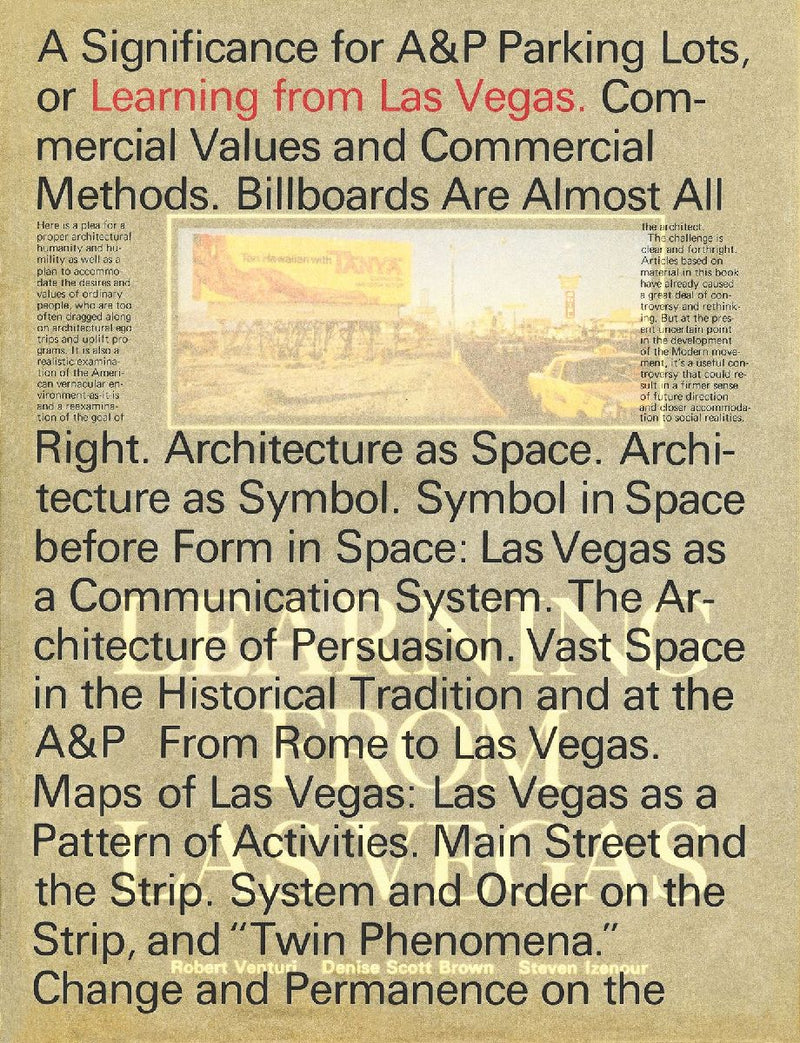 Learning from Las Vegas, facsimile edition