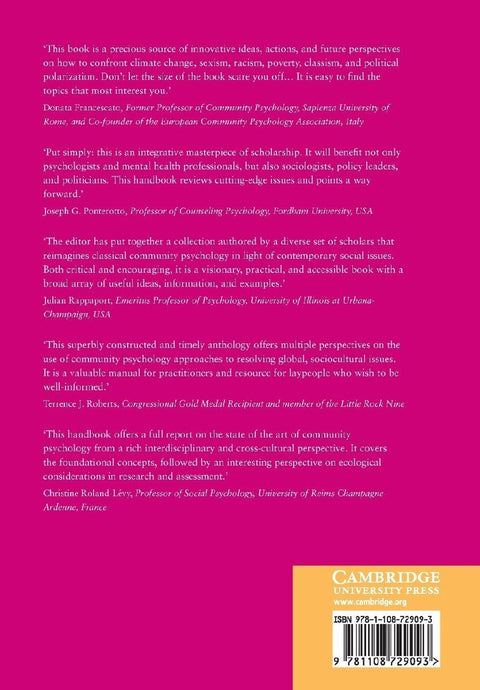 The Cambridge Handbook of Community Psychology