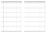 Klassenbuch "Standard", Umschlagfarbe: grün (Innenansicht)