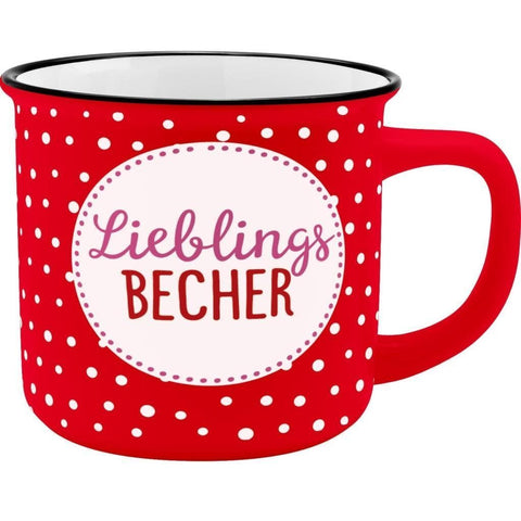 Gruss und Co 45779 Tasse Lieblingsbecher, New Bone China Porzellan, 35 cl