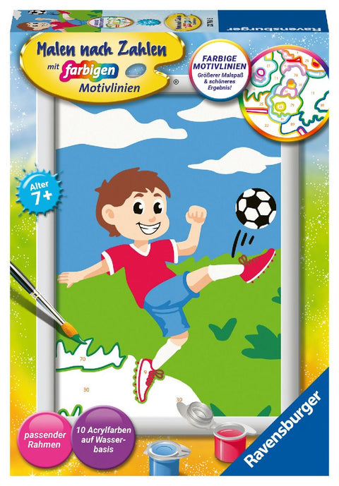 CreArt, Malen nach Zahlen Kinder - Spaß am Fußball