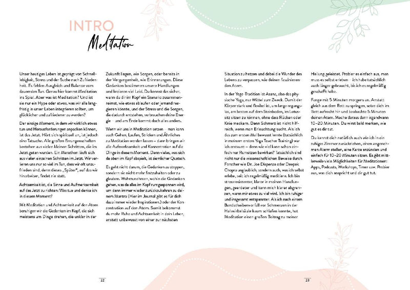 Mein Selfcare-Journal (Innenansicht)