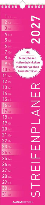 Streifenplaner PINK 2027