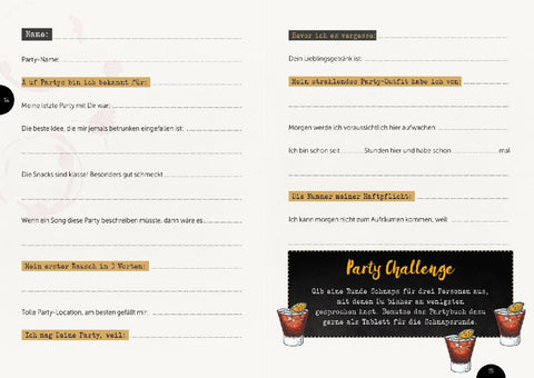 Sweet Memories: Party! Ausfüllbuch für Partygäste