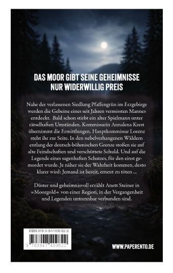 Moorgold - Ein Erzgebirgskrimi (Rückseite)