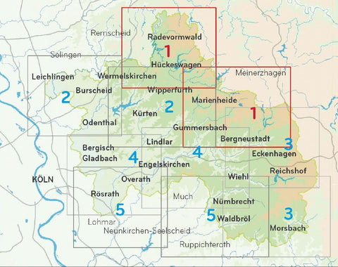 Naturpark Bergisches Land 1:25.004