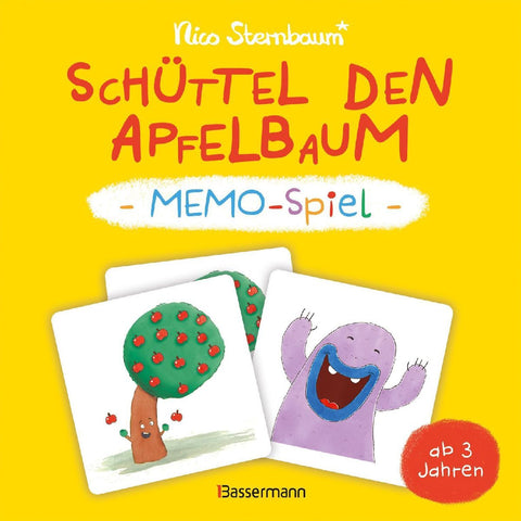 Schüttel den Apfelbaum  - Memo-Spiel mit 40 Spielkarten im Karton. Ab 3 Jahren