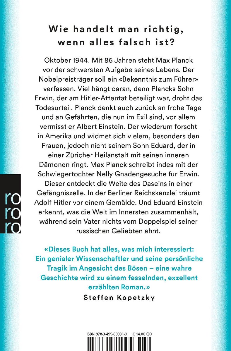 Planck oder Als das Licht seine Leichtigkeit verlor (Rückseite)