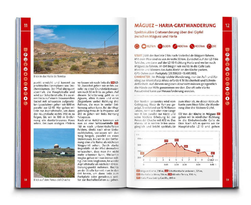 KOMPASS Wanderführer Lanzarote, 50 Touren mit Extra-Tourenkarte (Innenansicht)
