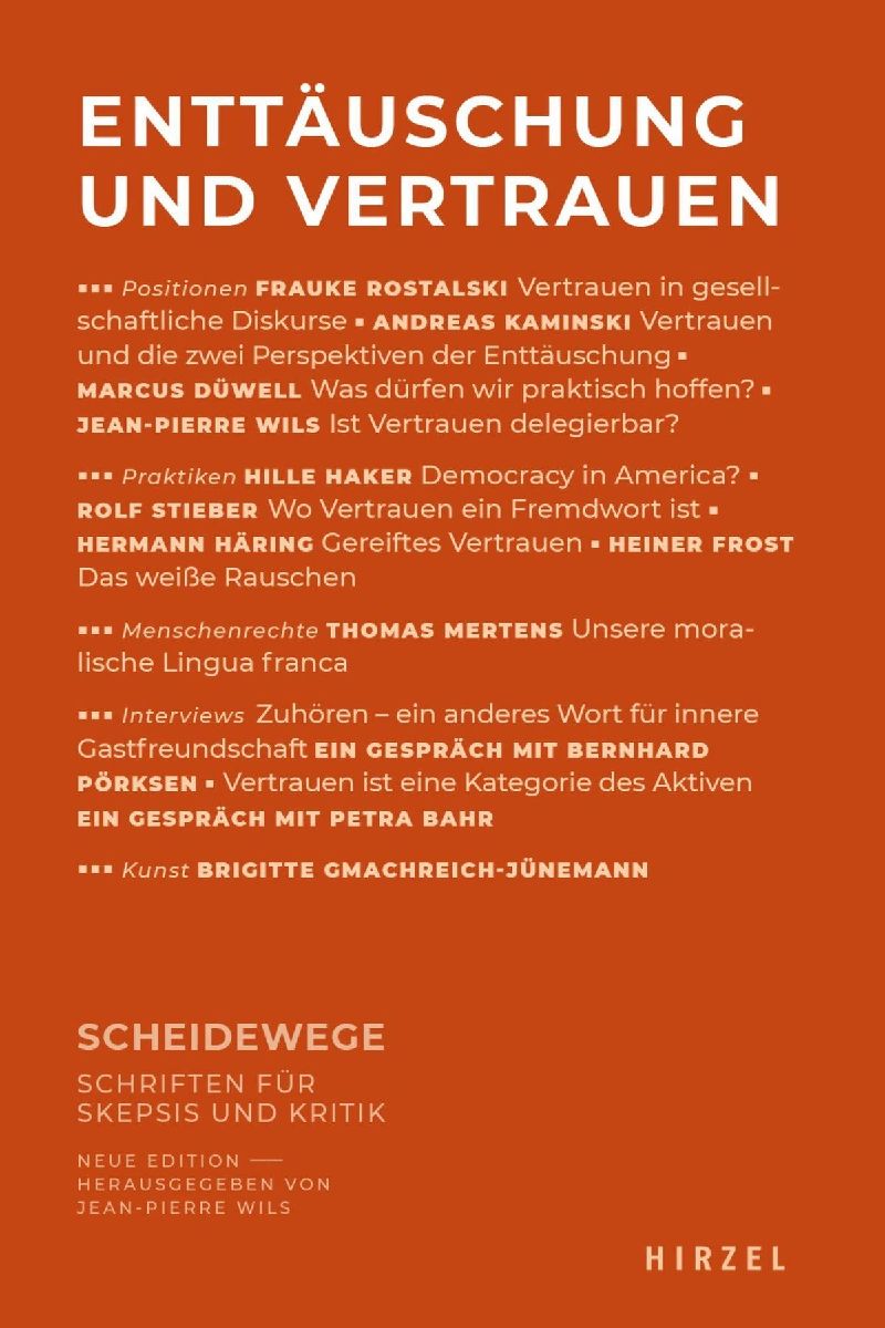 Enttäuschung und Vertrauen
