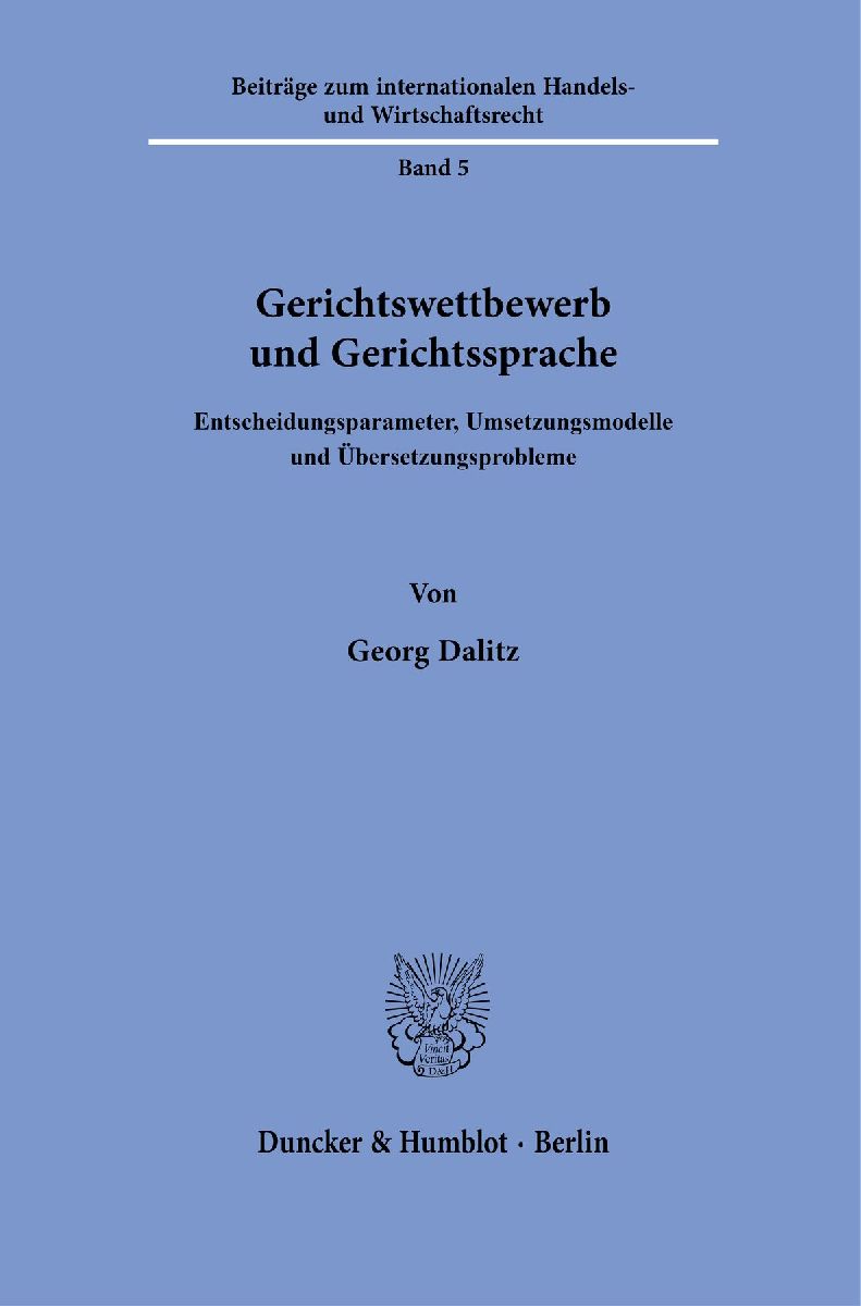 Gerichtswettbewerb und Gerichtssprache
