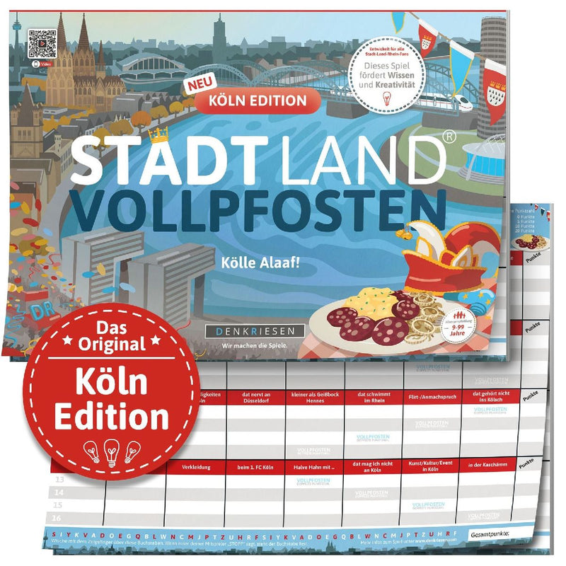 DENKRIESEN - STADT LAND VOLLPFOSTEN® - KÖLN EDITION - "Kölle Alaaf!" - A4